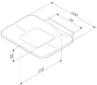 Стеклянная мыльница с настенным держателем Am.Pm Inspire 2.0 чёрный матовый A50A34222