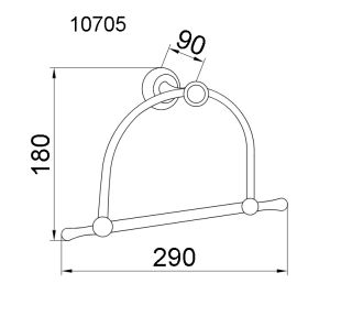 Полотенцедержатель Boheme Puro хром 10705