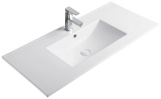 Раковина Gid 9010e 71106 встраиваемая сверху белая 101.5x46.5x17