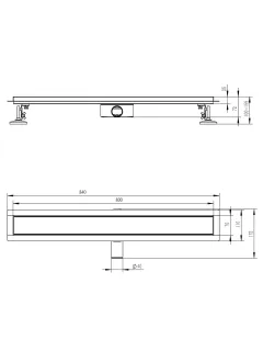 Душевой лоток Raglo R652.80.03 80 см золотой сатин