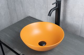 Раковина Gid 9081orm 53405 накладная оранжевая матовая 36x36x14