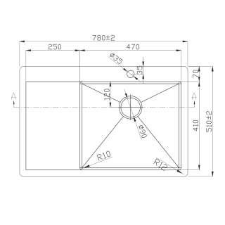 Мойка D7851HB-R Melana ProfLine 3,0/220 правая графит