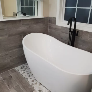 Напольный смеситель для ванны Boch Mann Resia Black BM9191 чёрный матовый