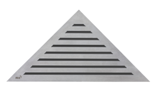 Решетка для углового душевого лотка AlcaPlast дизайн LIFE 27x38см хром LIFE