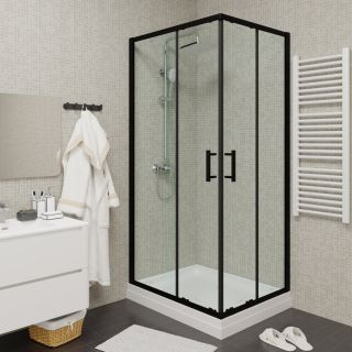 Душевой уголок Parly ZQ121B с поддоном 120x80см чёрный