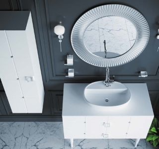 Пенал Armadi Art Vallessi Avangarde Piazza 120см белый/хром 844-WCR