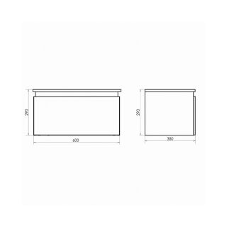 Тумба подвесная Comforty Осло-60 00-00000838 бетон светлый с белой столешницей