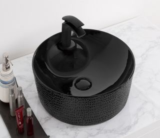 Раковина CeramaLux  D1306H004 черная 43 см