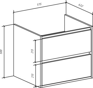 Тумба под раковину Bellezza Лоренцо 60см дуб светлый 00000011727