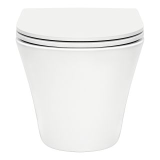 Унитаз подвесной TECEspring K 9700997 безободковый с сиденьем смыв торнадо белый