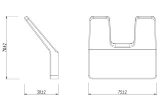 Крючок двойной Lemark Smooth Line 9711004 хром
