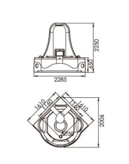 Акриловая ванна Gemy G9070 K 161x161x225