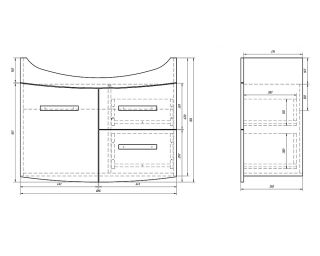 Dreja Тумба Alfa 90, белый лак