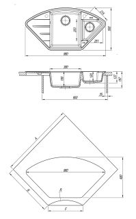 Кухонная мойка Lemark Irkana 980 9910044 бежевый