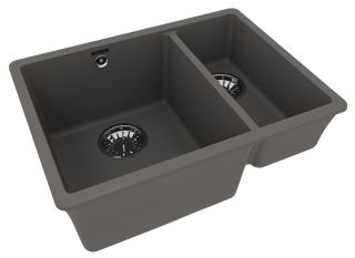 Кухонная мойка Lemark Sinara 550.2-U 9910083 серый шёлк