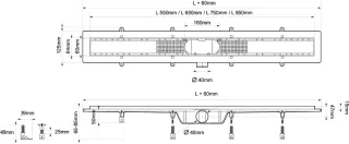 Душевой лоток Milleau Point M750PS 75 см хром