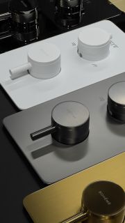 Встраиваемый смеситель для душа Boheme Cell 134-3-MW 3-х проходной термостатический белый матовый