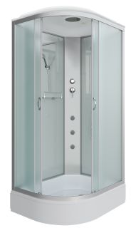 Душевая кабина Niagara NG-33194-14RG с гидромассажем 110x90см серебро/матовое