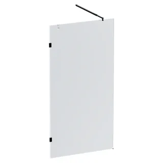 Душевая перегородка AM.PM X-Joy 195х100 W94UWI-100-F1-BTE профиль черный матовый стекло прозрачное
