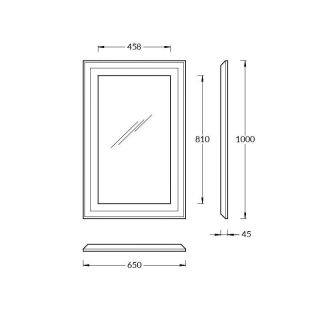 Зеркало KERAMA MARAZZI PLAZA CLASSIC PL.C.mi.65\NUT  65 см