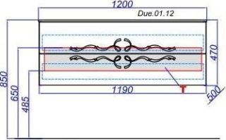 Подвесная тумба под раковину Clarberg Due Amanti DUE0112W 120см белый