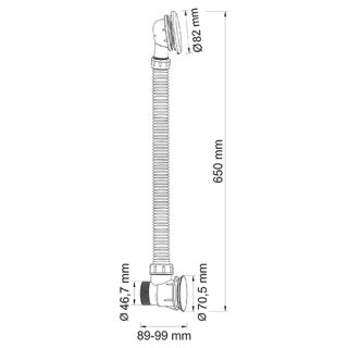Wasserkraft A074 Слив-перелив для ванны