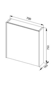 Зеркало-шкаф Aquanet Латина 70 белый