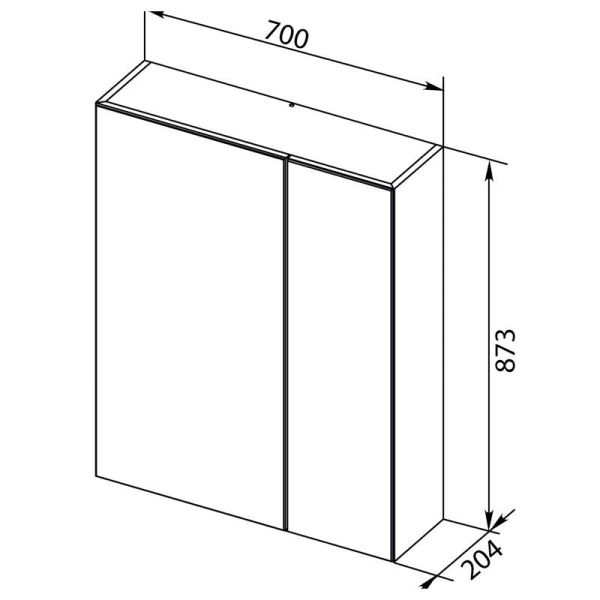Зеркало-шкаф Aquanet Йорк 70 00202088 белый