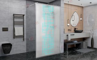 Душевая перегородка AvaCan LC120 MT хром