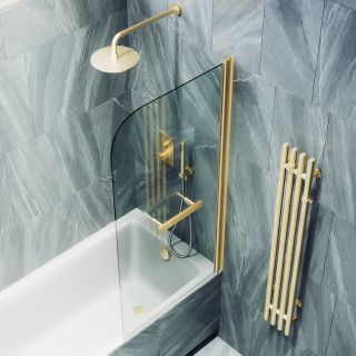 Шторка на ванну MaybahGlass -782-3 70см золото