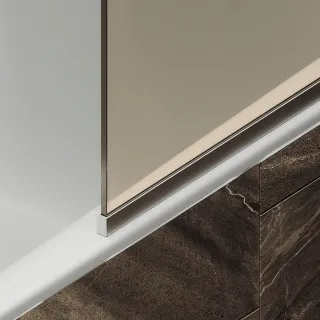 Шторка на ванну MaybahGlass MGV-66-5у 40см хром матовый