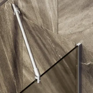 Шторка на ванну MaybahGlass MGV-125-5у 34см хром матовый