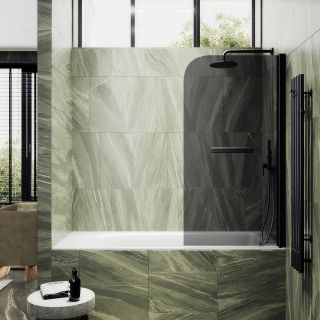 Шторка на ванну MaybahGlass MGV-773-6 50см чёрный