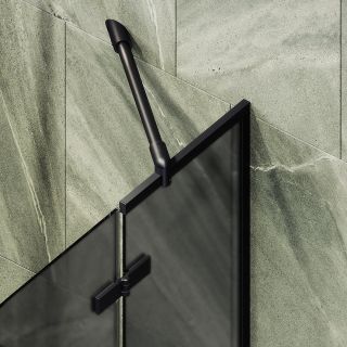 Шторка на ванну MaybahGlass MGV-660-6 69см чёрный