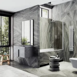 Шторка на ванну MaybahGlass MGV-607-1 50см белый