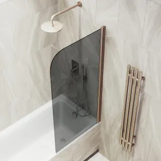 Шторка на ванну MaybahGlass MGV-603-2 40см бронза