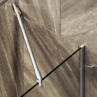 Шторка на ванну MaybahGlass MGV-91-5у 50см хром матовый