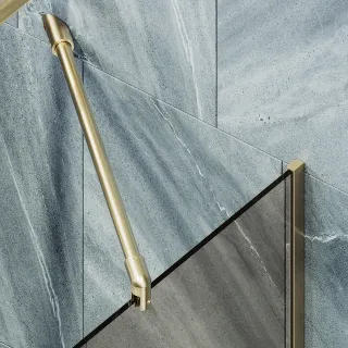 Шторка на ванну MaybahGlass MGV-250-3у 30см золото