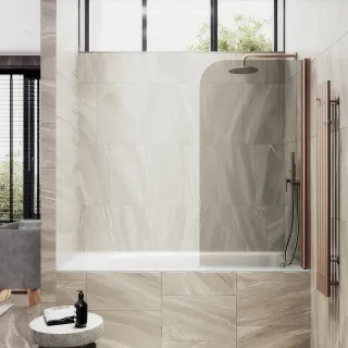 Шторка на ванну MaybahGlass MGV-622-2 80см бронза