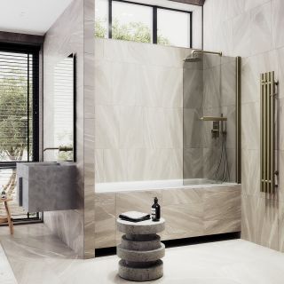 Шторка на ванну MaybahGlass MGV-789-2 80см бронза