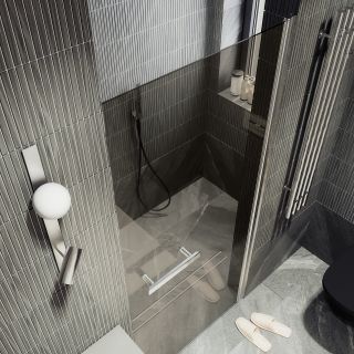 Душевая дверь MaybahGlass MGD-454-5 80см хром матовый/бронза