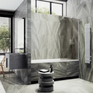 Шторка на ванну MaybahGlass MGV-249-1у 30см белый