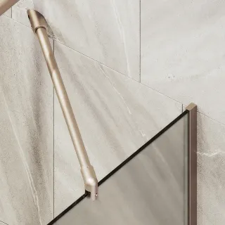 Шторка на ванну MaybahGlass MGV-138-2у 54см бронза