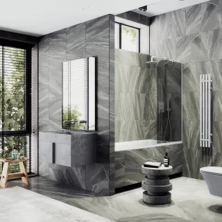 Шторка на ванну MaybahGlass MGV-252-1у 30см белый