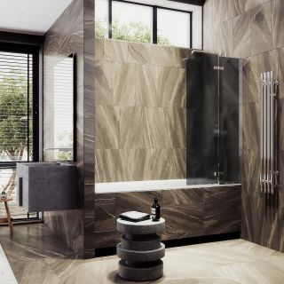 Шторка на ванну MaybahGlass MGV-919-4 99см хром глянцевый