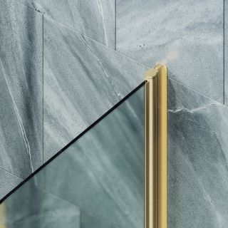 Шторка на ванну MaybahGlass MGV-787-3 70см золото