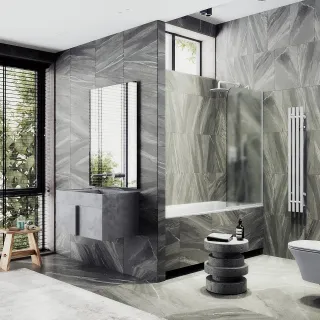 Шторка на ванну MaybahGlass MGV-137-1у 54см белый