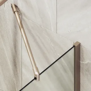 Шторка на ванну MaybahGlass MGV-90-2ш 40см бронза