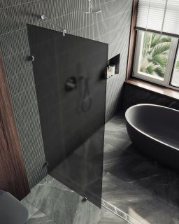 Душевая перегородка MaybahGlass MGD-271-4 79см хром глянцевый