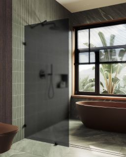 Душевая перегородка MaybahGlass MGD-271-6 79см чёрный